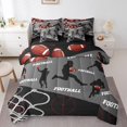thumbnail image 1 of Erosebridal Rugby Print Bed in a Bag King size, American Football Bed Set, Soccer Decor, Reversible 7-Piece, 1 of 5