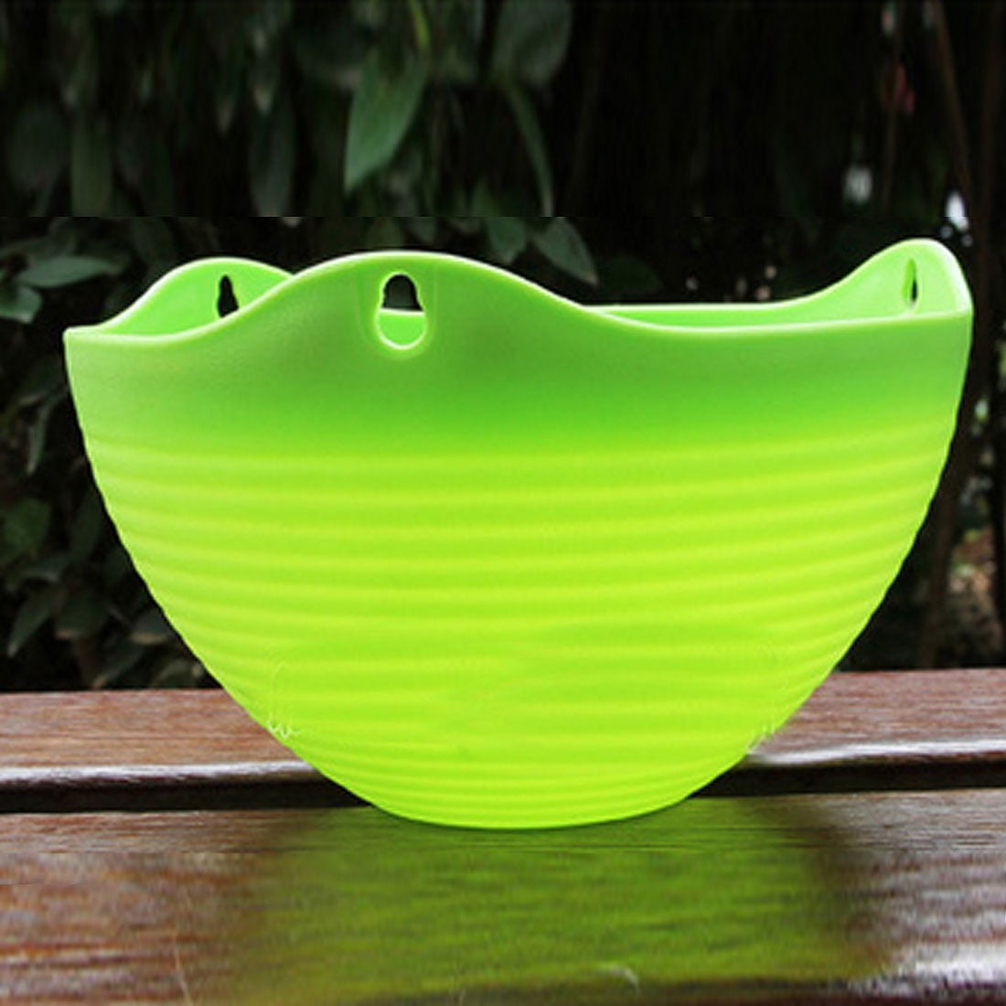 Unique Bargains Pink Plastic Hanging Flower Pot Chain Plant Planter