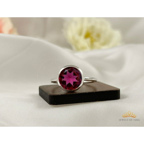 Red Garnet Rings January Birthstone Jewelry Handmade Rings Red Gemstone Rings Sterling Silver Ring Gift