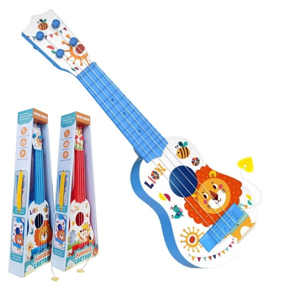 17 inch Kids Ukulele Toddler Guitar 4 Strings Music Playing Musical Instruments Educational For Boys, Girls, Children, Blue