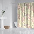thumbnail image 3 of Peony and Rose Bloom Shower Curtain – Watercolor Artistic Floral Pattern, 72x84 Inches, 3 of 5