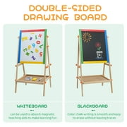 Art Easel for Kids, MoHern Kids Chalkboard Easel, Double Sided Children Standing Chalkboard