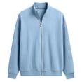 thumbnail image 4 of Chiccall Mens Corduroy Sweatshirts Full Zip Stand Collar Long Sleeve Sweat Shirts Winter Plus Size Casual Athletic Jacket for Men, 4 of 7