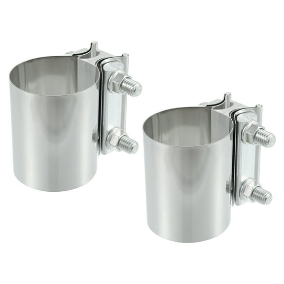 2pcs Universal Car Exhaust Pipe Sleeve Connector Clamp Coupler 2.5" Replacement