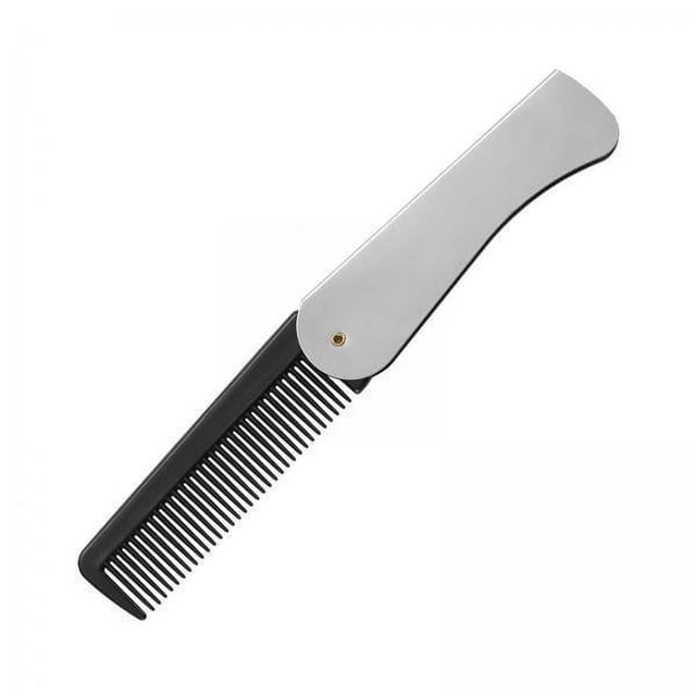 6x Peine de Bolsillo para Hombres, Peines para Barba Plegables, Peine para de Acero Inoxidable, Peine para Barba, Plegable: 9,6 Cm X 2,8 Cm, 6 piezas