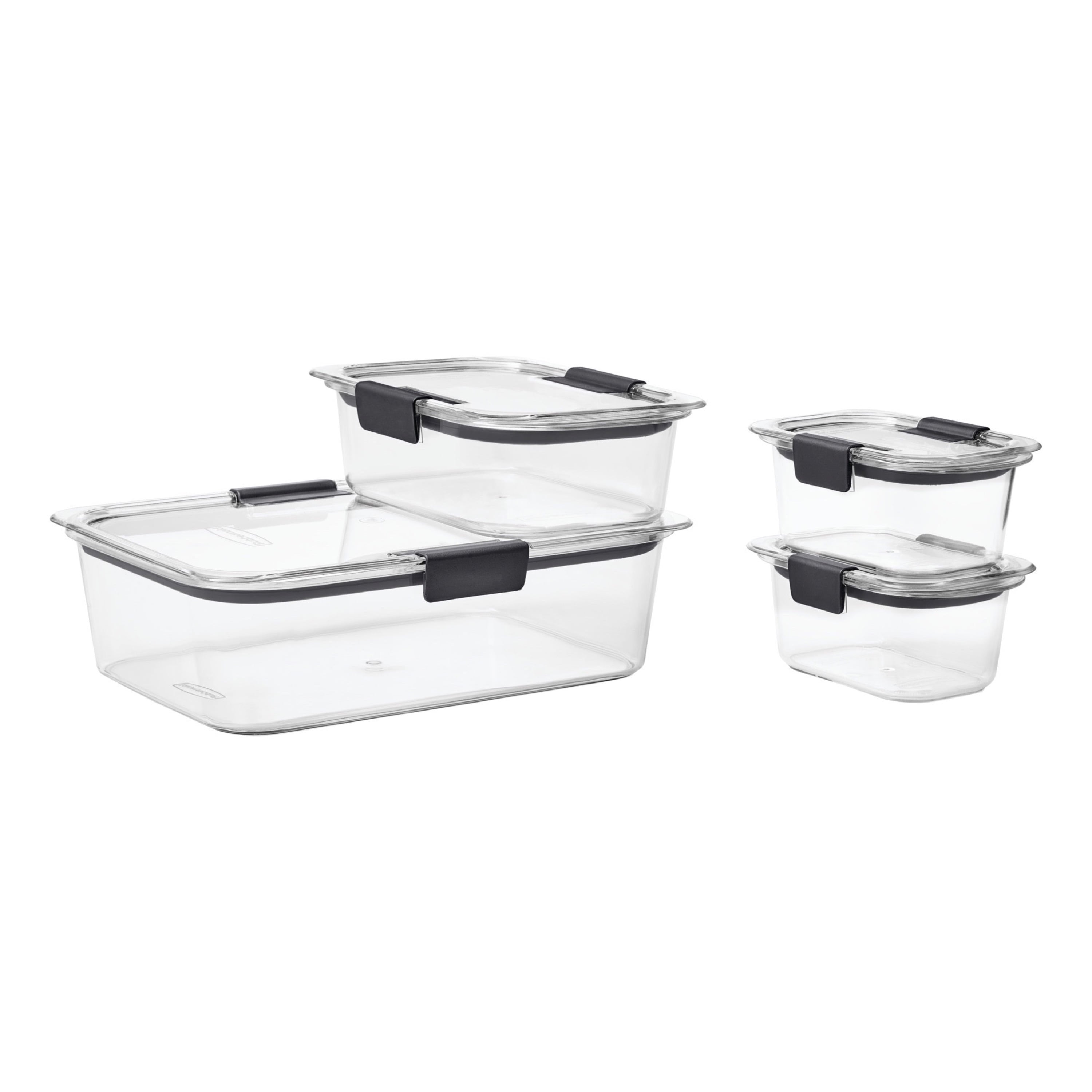 Rubbermaid® Brilliance® Leak-Proof Food Storage Containers with Airtight Lids, Set of 4 (8 Pieces Total) | BPA-Free & Stain Resistant