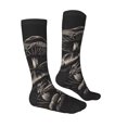 thumbnail image 3 of Fotbe Monochrome Mushroom Artwork print Women's Men's Novelty Crew Socks Cotton Socks Knee High Socks for Walking,Running,Nurses,Pregnancy, 3 of 8
