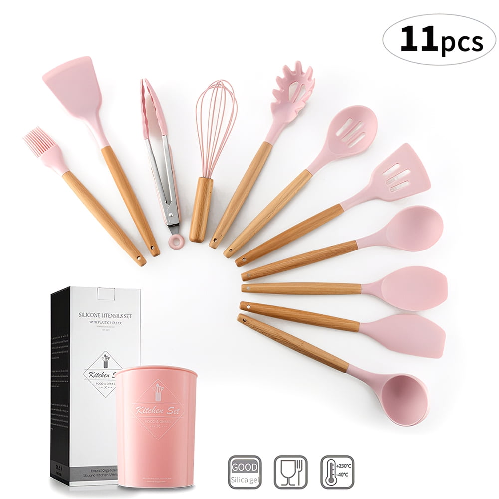 pink spatulas cooking utensils