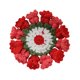 thumbnail image 4 of Posavasos con diseño de flores, regalo versátil, adorable protección para la mesa. Rojo, 4 of 9