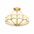 thumbnail image 3 of Miumaeov 23'' Semi Flush Mount Ceiling Light Fixture Tiffany Style Retro Glass Chandelier Lamp, 3 of 9