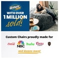 thumbnail image 4 of Ultimate Sack 6000 6-Foot Bean Bag Chair with Footstool Set, Ivory Fur Cover, 4 of 6