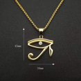 thumbnail image 4 of CZ Pendentif de Protection Il d'Horus Égyptien sur Collier en Acier Inoxydable Symbole Égyptien Ancien de Protection, 4 of 5