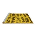 thumbnail image 2 of Ahgly Company Machine Washable Indoor Rectangle Abstract Yellow Modern Area Rugs, 4' x 6', 2 of 4