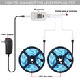 thumbnail image 2 of LED Strip Lights 32.8ft Waterproof Color Changing Light Strips with Remote  Bright 5050 and Multicolor RGB LED Lights for Room  Bedroom  Kitchen  Yard  Party  Christmas（Buy 2 Get 1 Free）, 2 of 7