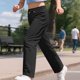 thumbnail image 4 of Cowsor Kids Solid Color Sweatpants Casual Elastic Waist Joggers Pants Comfort Loose Fit Athletic Pants Running Trousers, 4 of 7