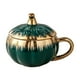 thumbnail image 2 of Taza de Cerámica con Forma de Calabaza, Tapa y Cuchara | Taza de Café Electrochapada de 300 Ml | Regalo Ideal para Halloween | Taza de Desayuno Estilo Europeo En Plata, Verde, Dorado y Verde Menta, 2 of 6