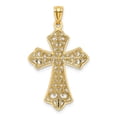 thumbnail image 3 of 14k w/Rhodium Polished D/C Filigree Cross Pendant in 14k Yellow Gold w/ Rhodium Plating, 3 of 3