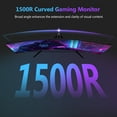 thumbnail image 5 of Z-EDGE UG27Q 27-Inch Curved Gaming Monitor 165Hz(DP) 144Hz(HDMI) 1ms 2K Resolution Frameless LED Monitor HDMI, 5 of 5