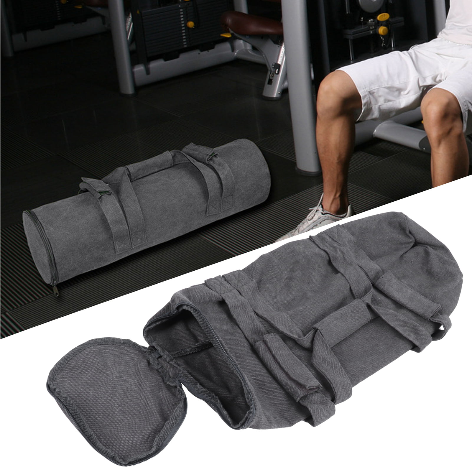 Weighted Sand Bag Adjustable Weight Bag Boxing Sandbag Weightlifting Black 