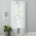 thumbnail image 2 of (2 pack) Mainstays Embroidered Scroll Sheer Single Curtain Panel, White, 38" W x 84" L, 2 of 9