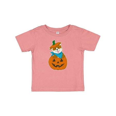 

Inktastic Cute Halloween Corgi in Pumpkin Gift Baby Boy or Baby Girl T-Shirt