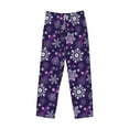 thumbnail image 6 of Goofa Christmas Purple Snowflakes Pattern Printed Soft Pajama Pants for Men, Wide Leg Comfy Casual Lounge Yoga Pants-X-Large, 6 of 9