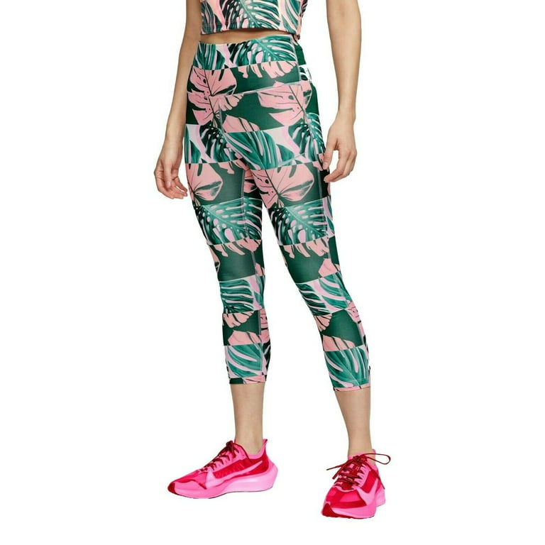 Nike Dry Women's Botanical Print Fast Crop Tight fit Leggings CJ2162 654 SIZE  Large New with tag 