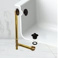 thumbnail image 3 of Westbrass 22-1/2" 17-Gauge Brass Twist & Close Drain Bathtub Assembly with 2-Hole Overflow, Oil Rubbed Bronze, 3 of 15