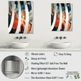 thumbnail image 4 of Designart "Liquid Ink Waves Blue and Orange Fusion IV" Abstract Painting Oversized Wall Mirror - Modern Abstract Entryway Big Wall Mirror - Multiple Color Options, 4 of 6