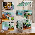 thumbnail image 6 of Flower House Building Set with LED Lights, 1077 PCS City Greenhouse Building Block Toy, Garden House Architecture Book Nook Home Decor, 6 of 7