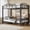 Black, variant on Eastvita Metal Bunk Bed Twin Over Twin/Heavy - Duty Bunkbeds Frame with Arched Guardrail/Safety Ladder/Sturdy Steel Bed for (Boys/Girls)/Space - Saving/No Box Spring Needed/Mat...