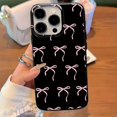 thumbnail image 2 of Full Screen Pink Silk Ribbon Phone Case Compatible for Iphone 13 Pro MAX 12 11 X XR XS Max 15 14 13 12 11 Soft Protective Cover Fashion Shockproof Casing, 2 of 5