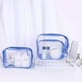 thumbnail image 3 of Neceser Transparente 4 Piezas （Diferentes Tamaños） Neceser de PVC para Avión Neceser de Maquillaje Impermeable Neceser de Cosméticos Set de Viaje Transparente Neceser para Hombres, Mujeres, Niños,, 3 of 8