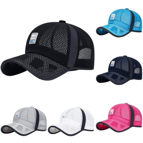 Helii Unisex Full Mesh Breathable Quick-Drying Baseball Cap Hat Lightweight Low Profile Dad Hat Adjustable Summer Sun Cap Hat for Men Women Running Hiking Outdoor Sports Hat Cap 6 Solid Colors