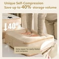 thumbnail image 3 of TeqHome Ultra Space Saving Self Compression Organizer Closet Organizers and Storage Moving Bags for Comforters Clothes Blankets (1 Pack, Apricot-L), 3 of 12