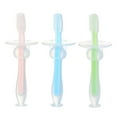 thumbnail image 1 of Cepillo de dientes Cepillo de dientes de entrenamiento para bebés de 3 piezas con base de succión para evitar tragar Cepillos de dientes de silicona suave Mordedor Seguro para bebés Juguete para la de TOMSHOO Cepillo de dientes, 1 of 7