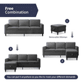 thumbnail image 6 of ZAFLY Convertible Sectional Sofa Couch, 3 Seat L Shaped Sofa Couch with Flexible Storage Ottoman, Modern Couches for Living Room/Apartment/Office, Dark Grey, 6 of 6