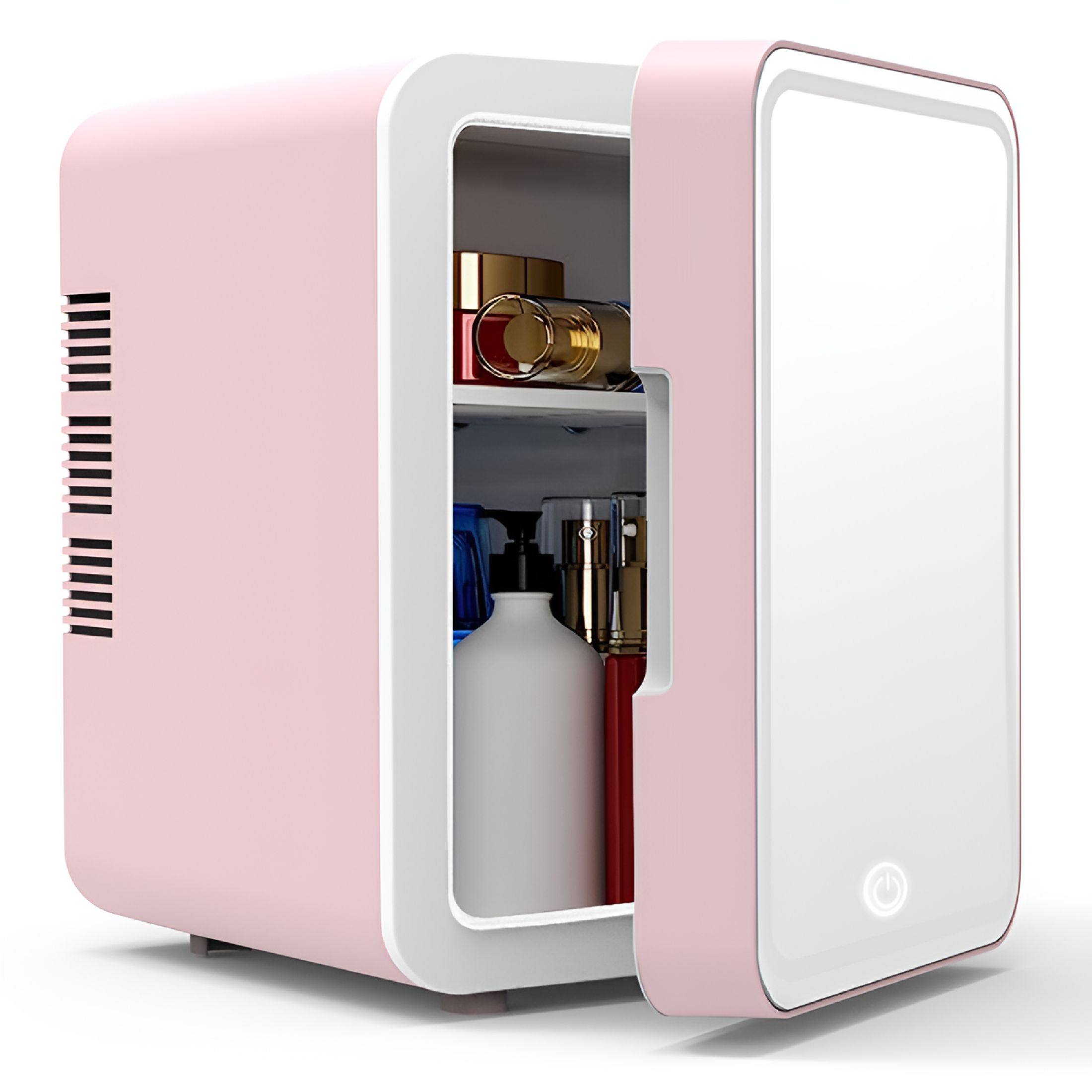 HIBIBUD 2026 New 4L Mini Portable Refrigerator with Built-In Lighting - Compact Fridge for Beauty Products,Food,And Beverages Storage in Cars,Student Dormitories,And Home
