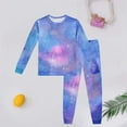 thumbnail image 2 of HAYIMI Children Outfit Sets Long Sleeved Space Star Printed O-Neck Home Wear Tops Pants Suit Casual Wear Fashion Party Clothes Sets for Special Occasion, 2 of 3