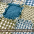 thumbnail image 2 of Mercy Blue 4 Plaid Gingham Homespun Cotton Fabric - by JCS, 2 of 5