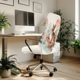 thumbnail image 3 of Renewold Office Chair Cover Stretch Desk Chair Cover with Elastic Bottom Removable Office Computer Chair Protector for Easter Home Decoration, Retro Easter Bunny Floral Beige, S, 3 of 7