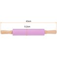 thumbnail image 2 of Silicone Rolling Pins for Baking 43cm x 5.2cmfor Fondant Dough Pizza, Purple, 2 of 7