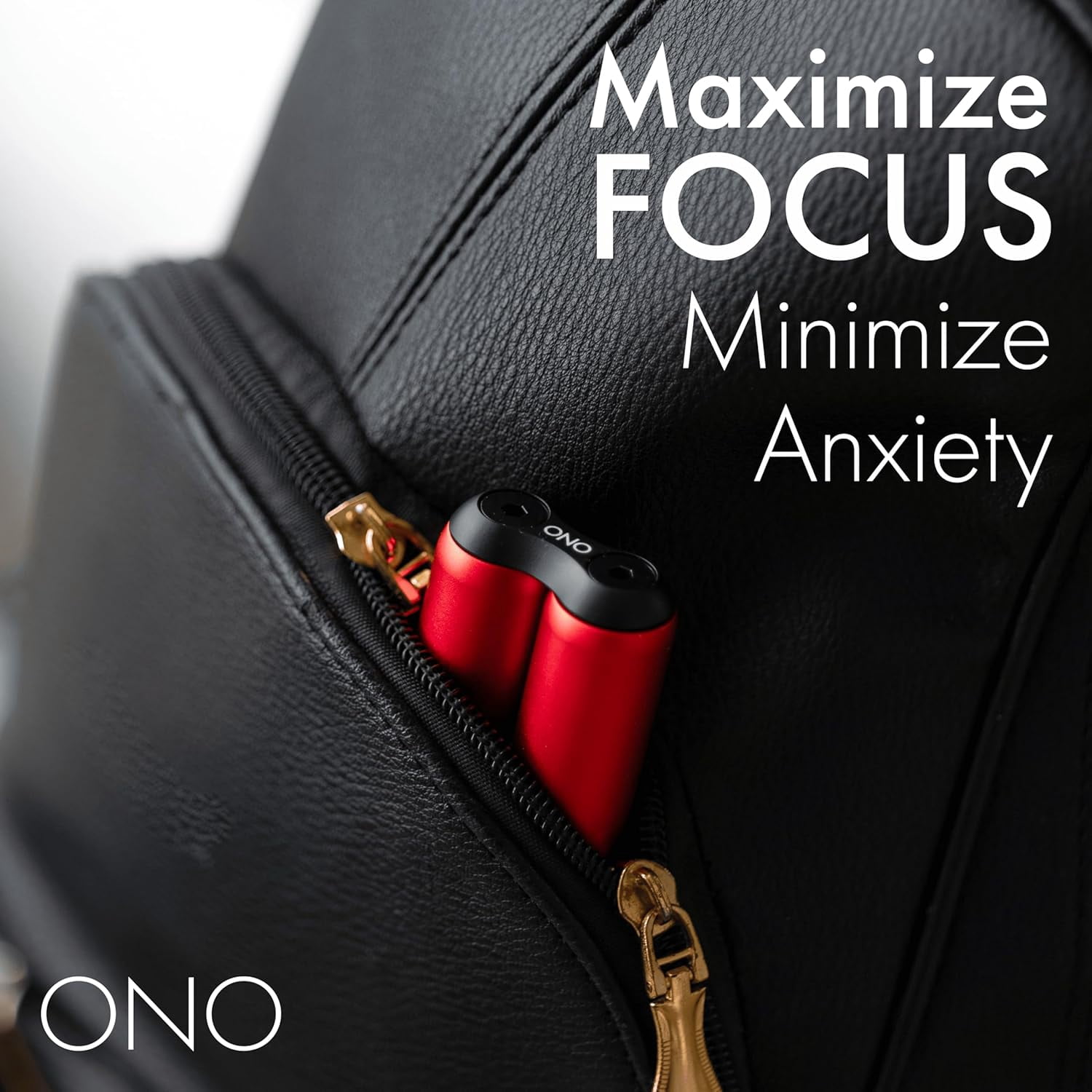 Red Aluminum Junior ONO Roller - Handheld Fidget Toy for Adults | Help Relieve Stress, Anxiety, Tension | Promotes Focus, Clarity | Compact, Portable Design