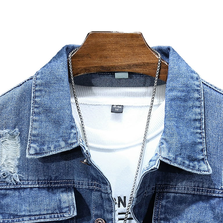 Olyvenn New Trending Turtle Neck Denim for Man Winter Fall Long