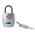 thumbnail image 1 of Candado Llave TSA Multiusos WALLIS Plata Pequeño Seguridad A810625, 1 of 3