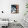 thumbnail image 5 of Christian Cross Wall Art American Flag Cross Pictures Wall Decor Patriotic Inspirational Canvas Painting Print Catholic Religious Decor Artworks for Office Bathroom Bedroom Living Room Church 16"x20", 5 of 7