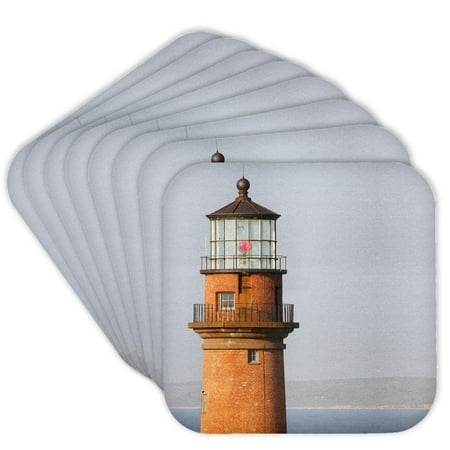 3drose, Gay Head Lighthouse, Aquinnah, Massachusetts, Usa, Set of 8 Coasters - Cork