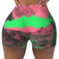 thumbnail image 2 of Lsque Neon Desert Moon Pattern High Waisted Biker Shorts for Women-Tummy Control Fitness Athletic Workout Running Yoga Gym Shorts,Moisture-Wicking-X-Large, 2 of 9