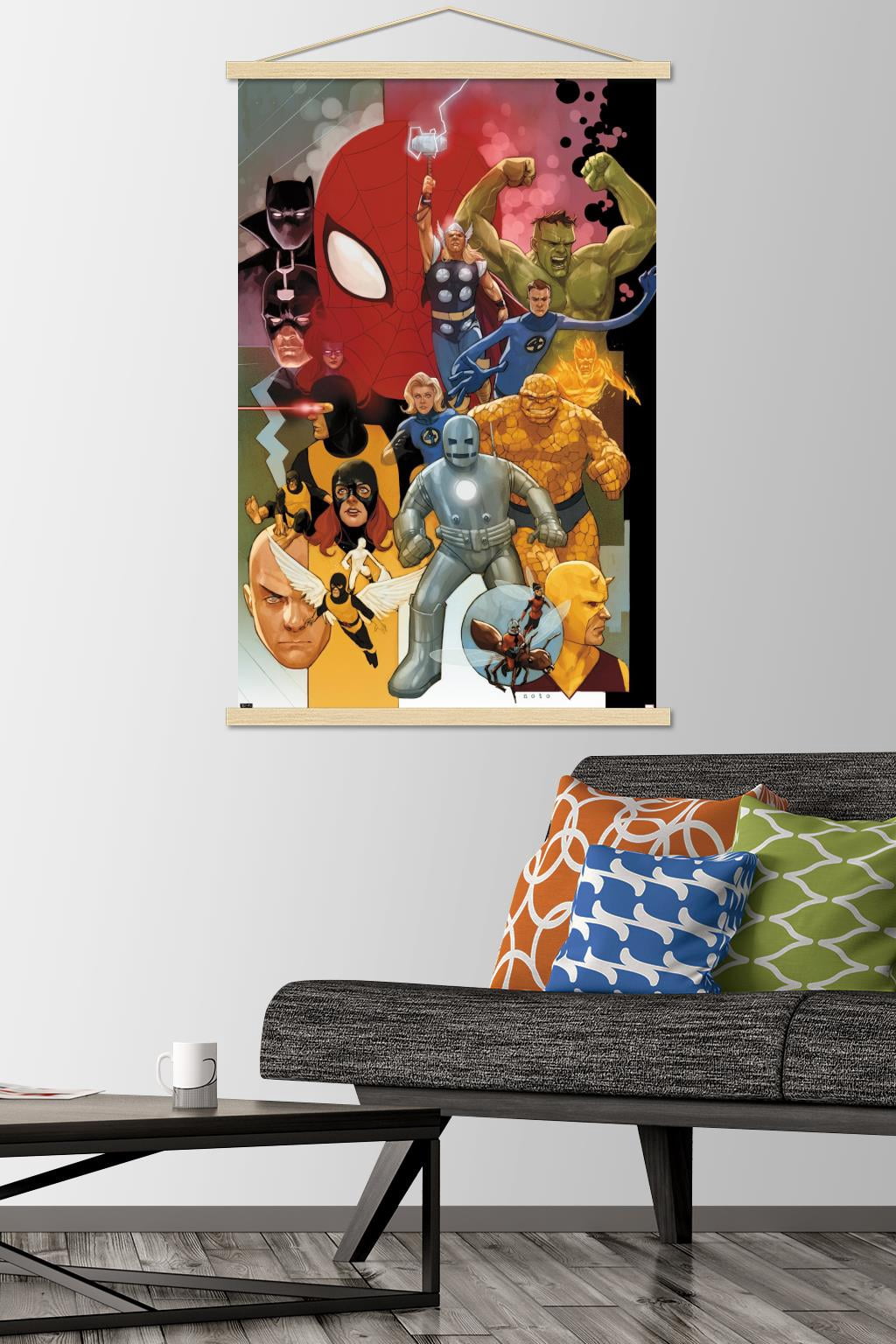 Marvel Comics - Marvel Universe - Noto Wall Poster with Wooden Magnetic Frame, 22.375" x 34"