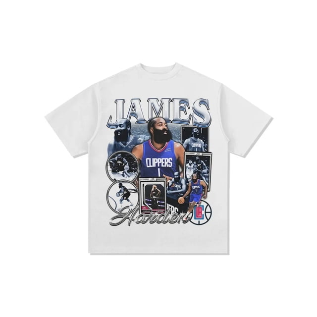 Ball - New Arrival James Harden Printed Cotton Short Sleeve Basketball Sports Training T-shirt Summer Men's and Women's Loose Tees